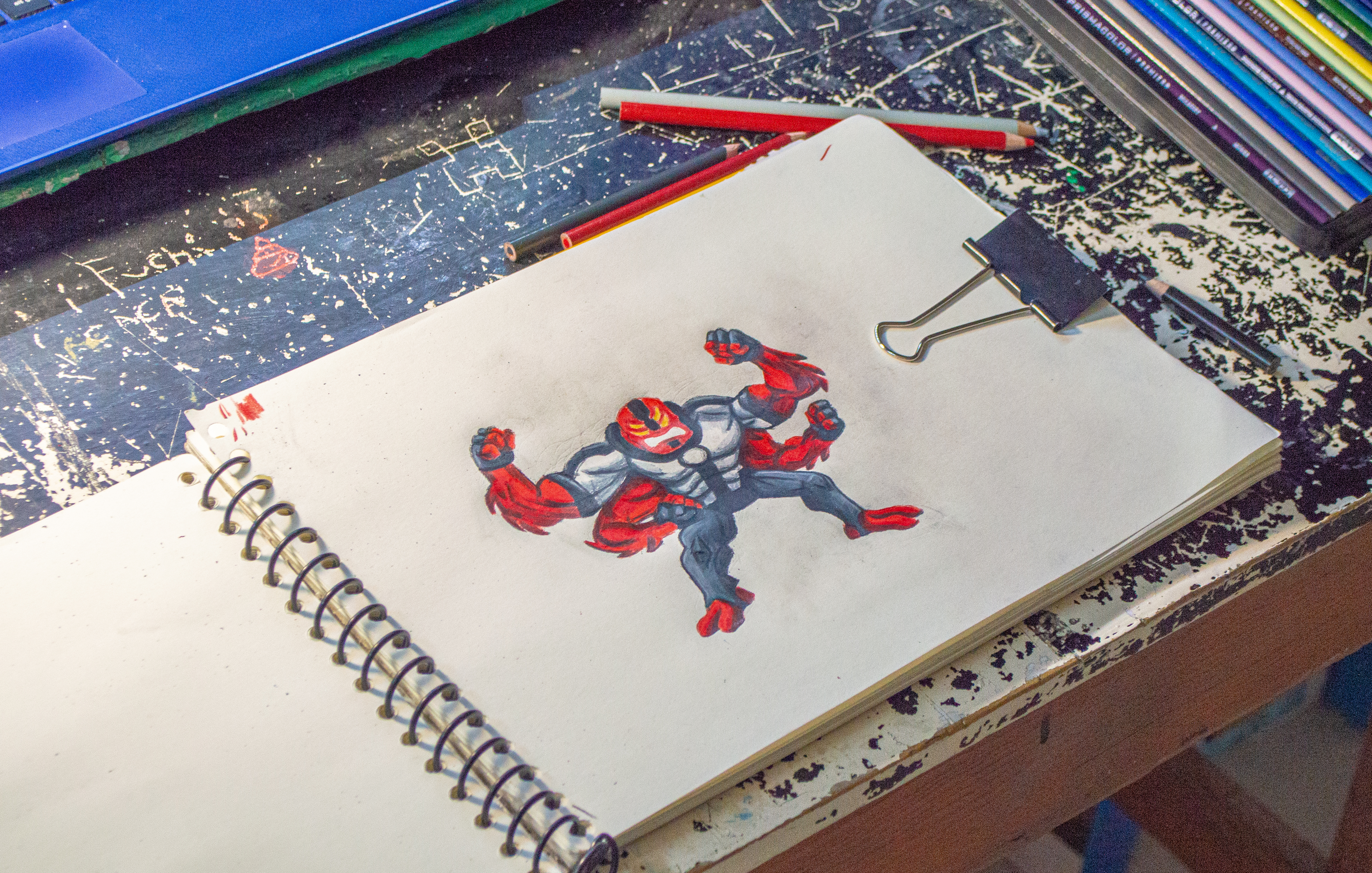 Dibujo stickers Four Arms